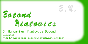 botond miatovics business card